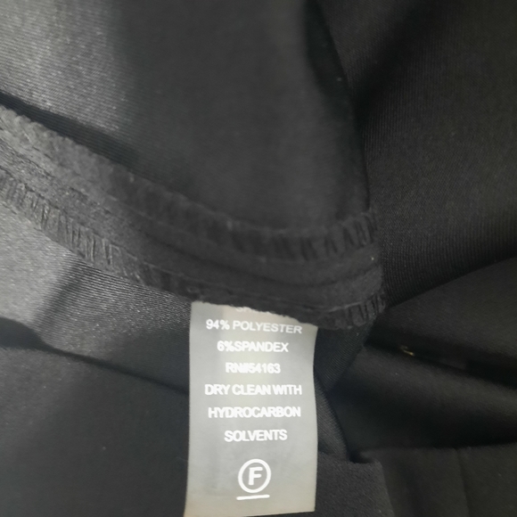 Calvin Klein Bell Sleeve Sheath Dress Black White Piping Short Size 12 - Picture 8 of 11